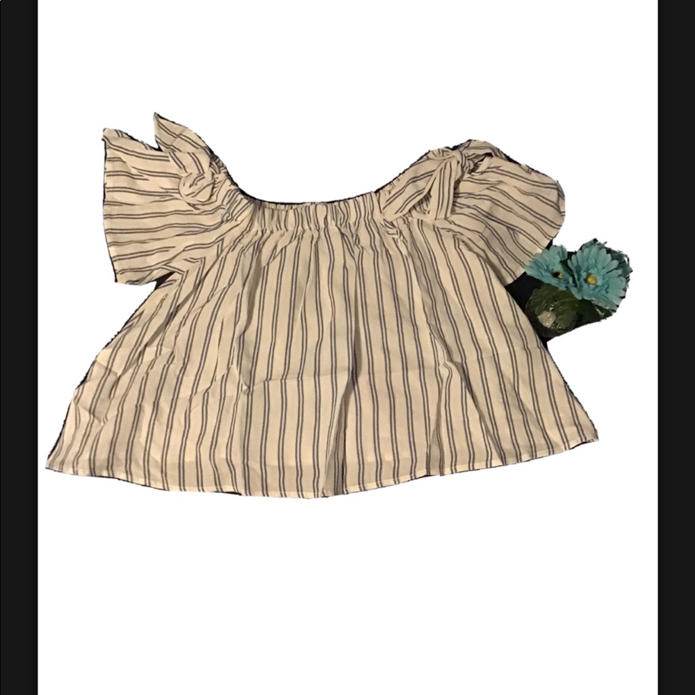 Stripe Light Blue Top Size M